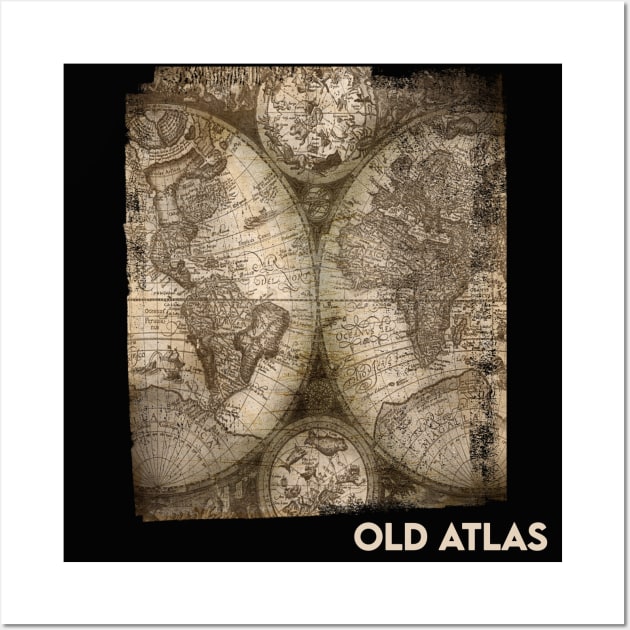 Old Atlas Wall Art by Design Knight